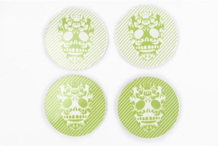 Set De 4 Posavasos Calavera Love&home