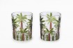 Set De 2 Vasos 8x8x10cm Pintado A Mano Palmeras Love&home