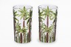 Set De 2 Vaso 7x7x13.6cm Pintado A Mano Palmeras Love&home