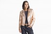 Chaqueta Biker Piel Metalizada