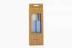 Set De 4 Pajitas Tricolor Con Cepillo Love&home