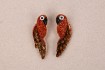 Pendientes Loro Rojo
