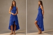 Vestido Volantes Azul Tinta