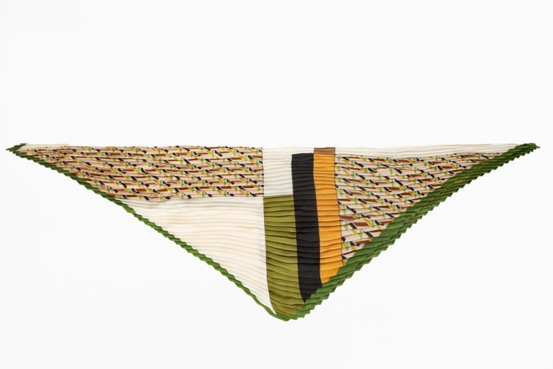 Pañuelo Plisado 105x38cm Rayas Complementos