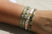Pulsera Boho Abalorio Tila De Vidrio