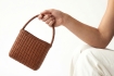 Bolso Cesta 26x16x10cm Maite Piel trenzada